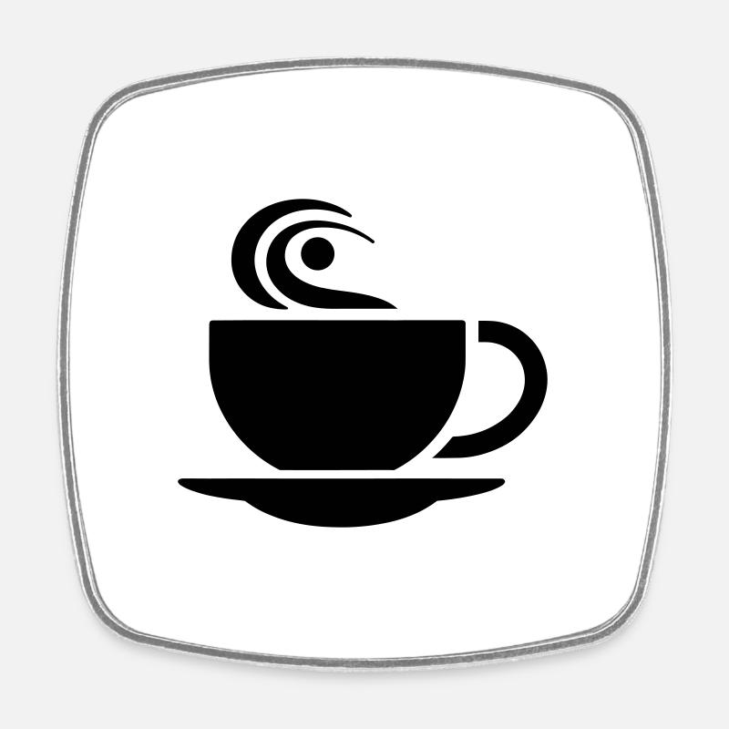 Coffee - Magnet carré - blanc