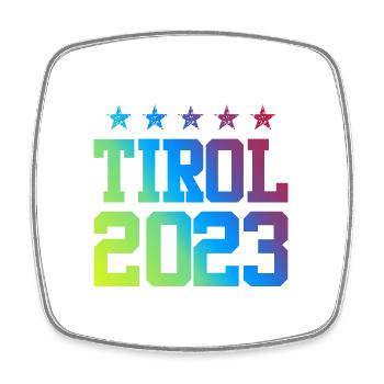 Tyrol 2023 - Magnet carré - blanc - Devant