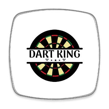The Dart King Game of Darts - Viereckiger Kühlschrankmagnet - Weiß - Vorne