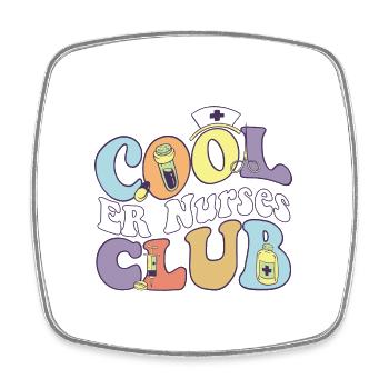 Cool Er Nurses Club Registered Nurse Medical - Viereckiger Kühlschrankmagnet - Weiß - Vorne
