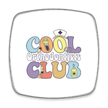 Cool Orthodontists Club Dental Squad Dentist Crew - Viereckiger Kühlschrankmagnet - Weiß - Vorne