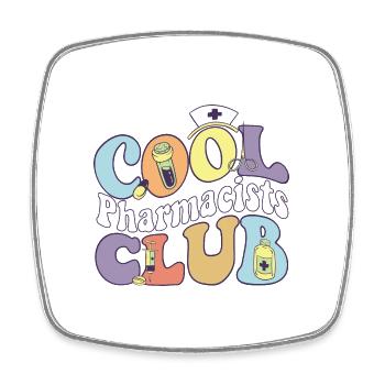 Cool Pharmacists Club Pharmacologist Practitioner - Viereckiger Kühlschrankmagnet - Weiß - Vorne