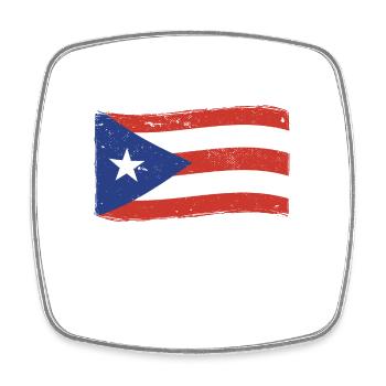 Proud Puerto Rican Wepa Puerto Rico Flag Latino - Viereckiger Kühlschrankmagnet - Weiß - Vorne