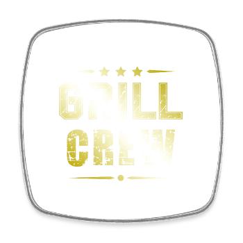 Grill Crew - Square fridge magnet - white - Front