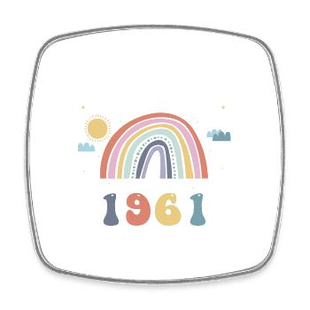 Making The World Better Place Since 1961, Cute - Square fridge magnet - white - Front