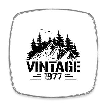 T-Shirt VINTAGE 1977 - Square fridge magnet - white - Front
