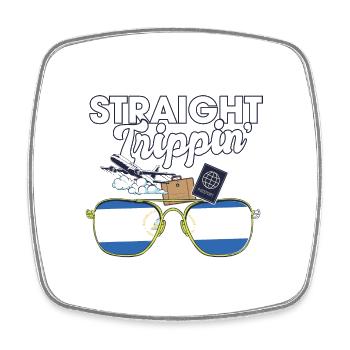 Straight Trippin' Nicaragua Vacation Tour Travel - Square fridge magnet - white - Front