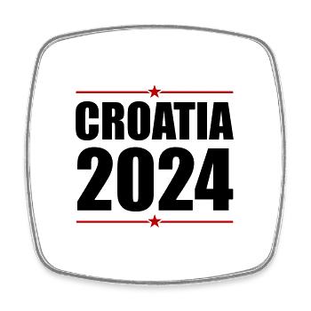 Croatia 2024 - Square fridge magnet - white - Front
