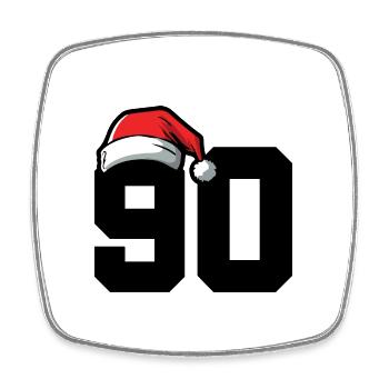 90 Number Christmas - Square fridge magnet - white - Front