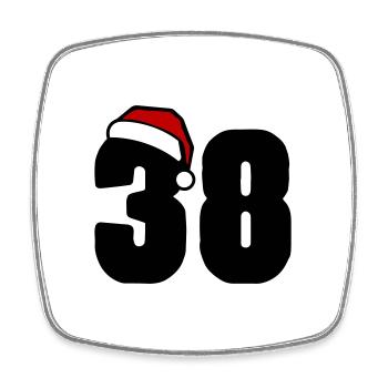 38 Number Christmas - Square fridge magnet - white - Front