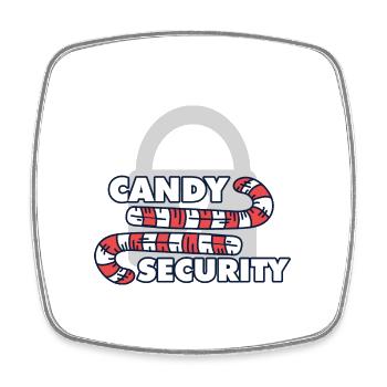 Candy Security Mom Dad Matching Birthday Costume - Viereckiger Kühlschrankmagnet - Weiß - Vorne