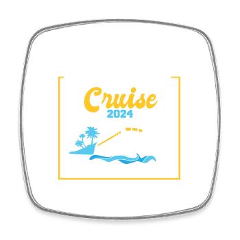 Family Cruise 2024 Voyage Cruising Tour Matching - Viereckiger Kühlschrankmagnet - Weiß - Vorne