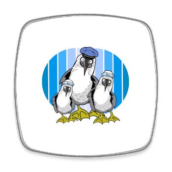 Oiseaux De Mer, Marins, Mouettes, Mouette, Maritime - Magnet carré - blanc - Devant