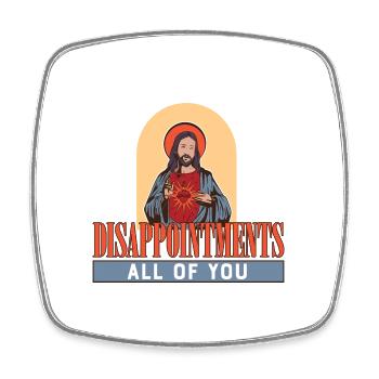Funny Jesus Facepalm Meme Disappointments All Of - Viereckiger Kühlschrankmagnet - Weiß - Vorne