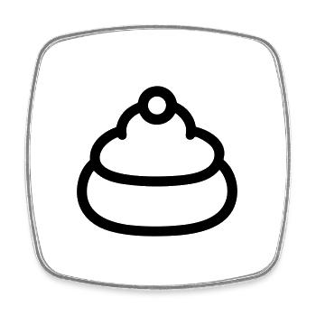 Cupcake - Viereckiger Kühlschrankmagnet - Weiß - Vorne