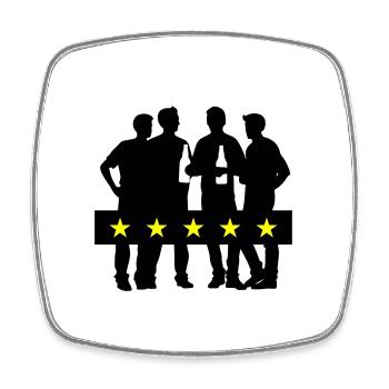 Bachelor Party Bachelor Party - Square fridge magnet - white - Front