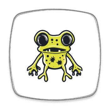 Frog Halloween Comic Funny - Square fridge magnet - white - Front