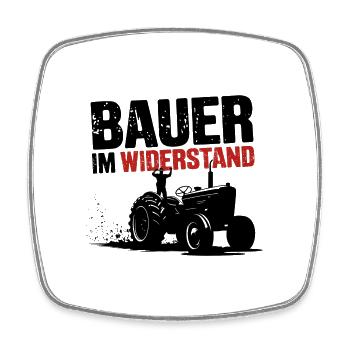 Landwirte im Widerstand - Bauern Protest bei Demo - Viereckiger Kühlschrankmagnet - Weiß - Vorne