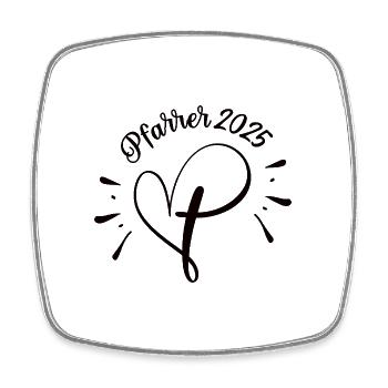 Pfarrer Dankeschön Danke Theologe Geistlicher - Viereckiger Kühlschrankmagnet - Weiß - Vorne