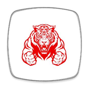 Tiger Bodybuilding Muscles - Square fridge magnet - white - Front