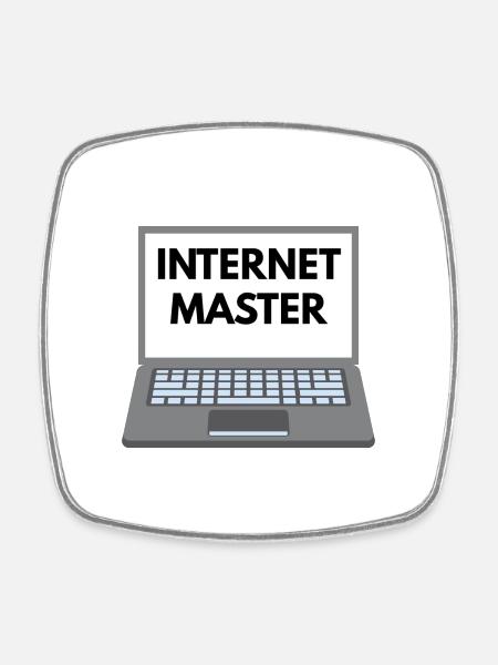 Internet - Viereckiger Kühlschrankmagnet - Weiß