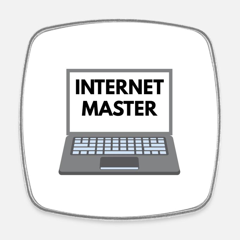Internet - Viereckiger Kühlschrankmagnet - Weiß