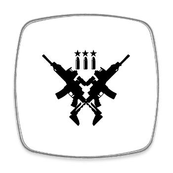 US Army - Bundeswehr - Viereckiger Kühlschrankmagnet - Weiß - Vorne