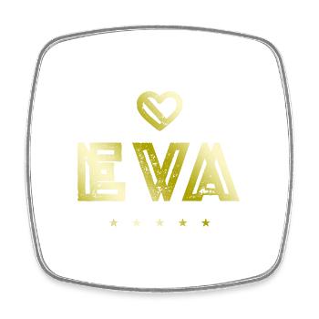 Eva Herz - Viereckiger Kühlschrankmagnet - Weiß - Vorne