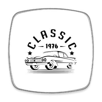 CLASSIC 1976 -Geschenkidee - - Viereckiger Kühlschrankmagnet - Weiß - Vorne