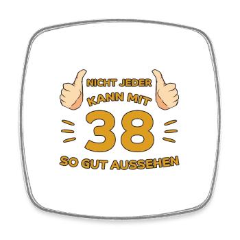 38. Geburtstag Geschenk 38 Jahre Jahrgang Geschenk - Viereckiger Kühlschrankmagnet - Weiß - Vorne