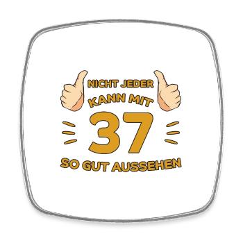 37. Geburtstag Geschenk 37 Jahre Jahrgang Geschenk - Viereckiger Kühlschrankmagnet - Weiß - Vorne