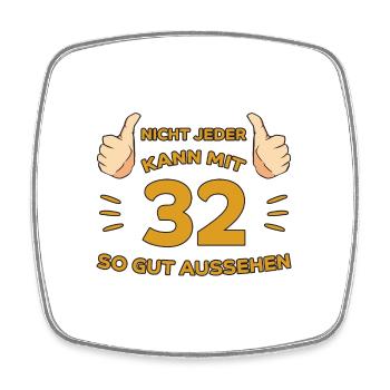 32. Geburtstag Geschenk 32 Jahre Jahrgang Geschenk - Viereckiger Kühlschrankmagnet - Weiß - Vorne