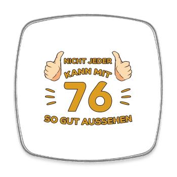76. Geburtstag Geschenk 76 Jahre Jahrgang Geschenk - Viereckiger Kühlschrankmagnet - Weiß - Vorne