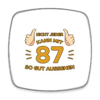 87. Geburtstag Geschenk 87 Jahre Jahrgang Geschenk - Viereckiger Kühlschrankmagnet - Weiß - Vorne