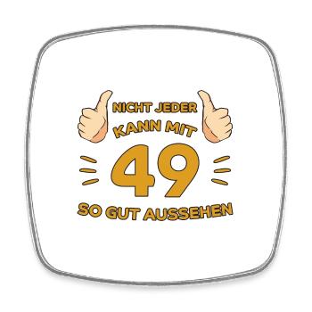 49. Geburtstag Geschenk 49 Jahre Jahrgang Geschenk - Viereckiger Kühlschrankmagnet - Weiß - Vorne