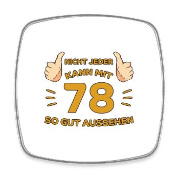 78. Geburtstag Geschenk 78 Jahre Jahrgang Geschenk - Viereckiger Kühlschrankmagnet - Weiß - Vorne