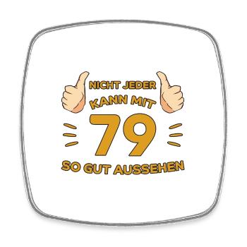 79. Geburtstag Geschenk 79 Jahre Jahrgang Geschenk - Viereckiger Kühlschrankmagnet - Weiß - Vorne