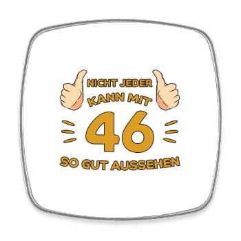 46. Geburtstag Geschenk 46 Jahre Jahrgang Geschenk - Viereckiger Kühlschrankmagnet - Weiß - Vorne