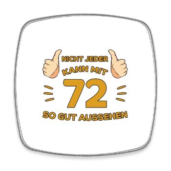 72. Geburtstag Geschenk 72 Jahre Jahrgang Geschenk - Viereckiger Kühlschrankmagnet - Weiß - Vorne