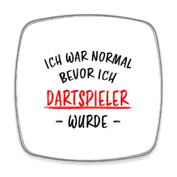 Dartspielerin Witz Spruch Darts Dartpfeil Geschenk - Viereckiger Kühlschrankmagnet - Weiß - Vorne
