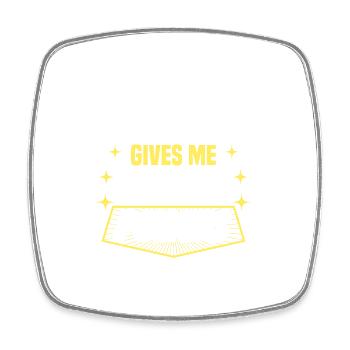 Grilled Cheese Gives Me Teacher Powers Funny - Viereckiger Kühlschrankmagnet - Weiß - Vorne