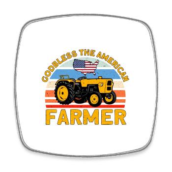 Traktor Viehzüchter Landwirt Geschenk - Viereckiger Kühlschrankmagnet - Weiß - Vorne