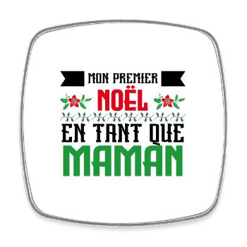 mon premier noël en tant que maman - Magnet carré - blanc - Devant
