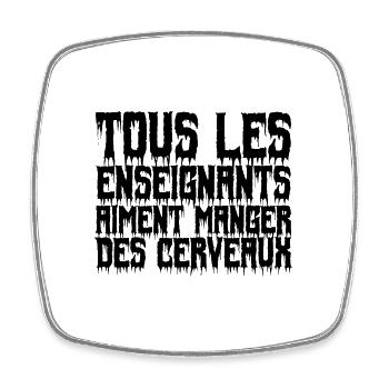 les enseignants aiment les cerveaux Enseignant - Magnet carré - blanc - Devant