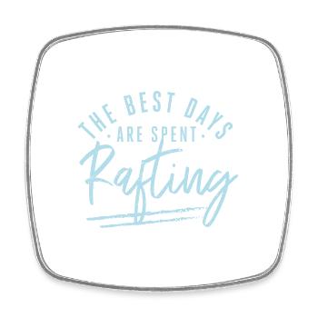 The Best Days Are Spent Rafting Sayings Rafter - Viereckiger Kühlschrankmagnet - Weiß - Vorne
