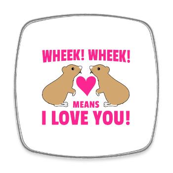Wheek Wheek Graphic Guinea Pig Owner Pet Cavy Anim - Viereckiger Kühlschrankmagnet - Weiß - Vorne