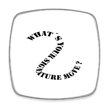 whats your signature move black - Square fridge magnet - white - Front