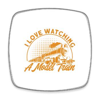 Züge Lokführer Lokomotive Geschenk - Viereckiger Kühlschrankmagnet - Weiß - Vorne