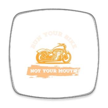 motorrad cooler spruch - Viereckiger Kühlschrankmagnet - Weiß - Vorne