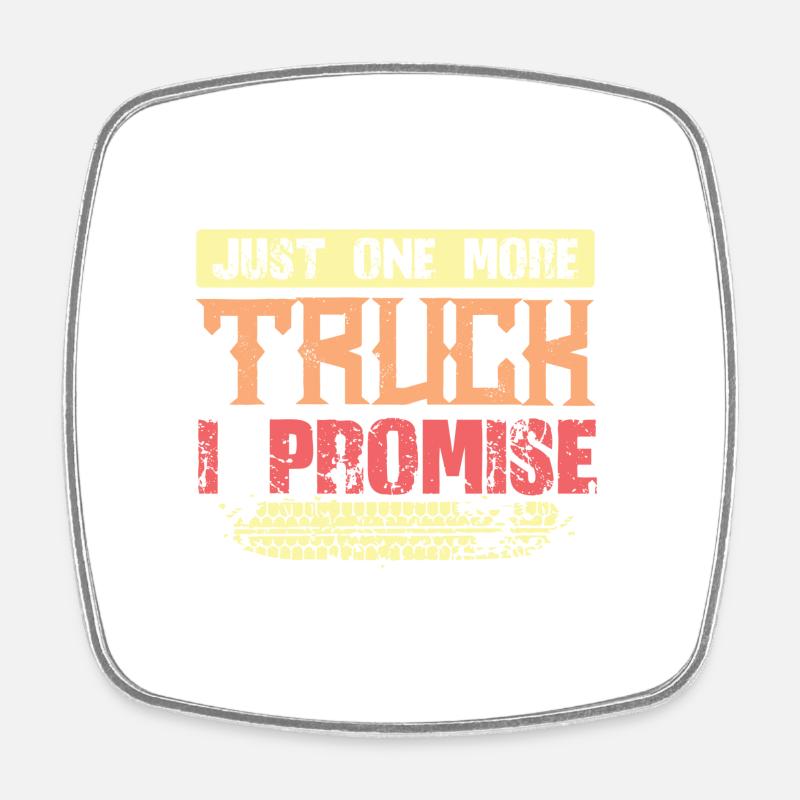 Trucker Cool Saying - Square fridge magnet - white